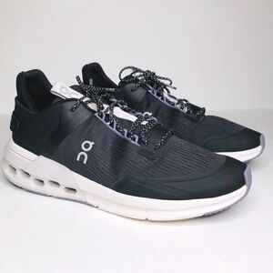 On Cloud On Running Cloudnova Mens Black White Low Top Athletic Shoes US 11